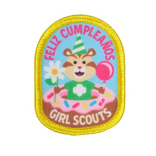 Feliz Cumpleanos Chipmunk Sew-On Patch