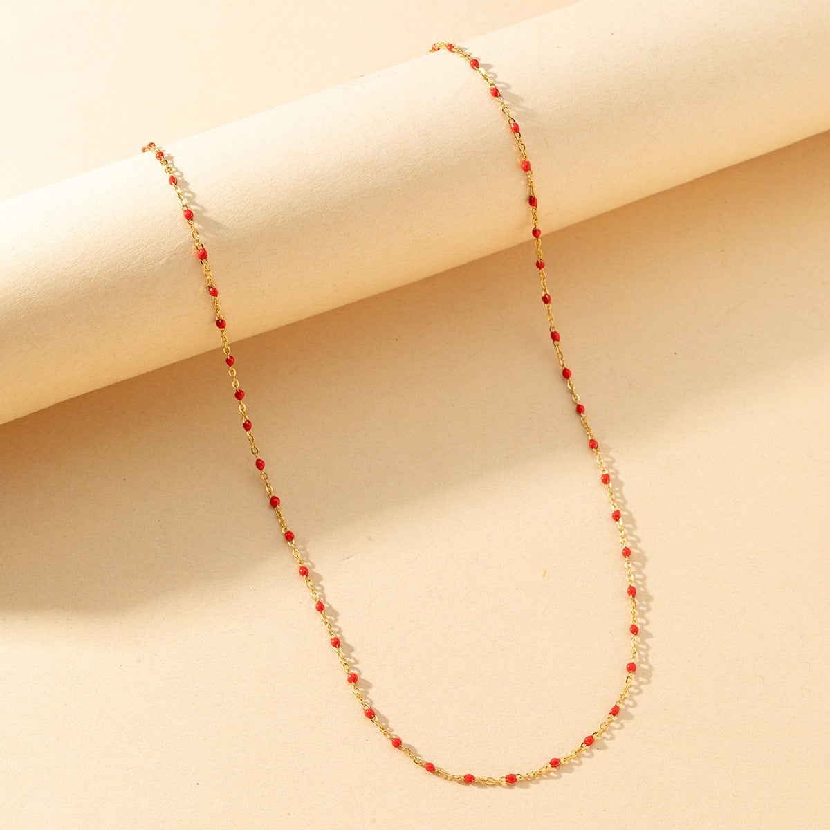 Enemal oil dripping floating necklace