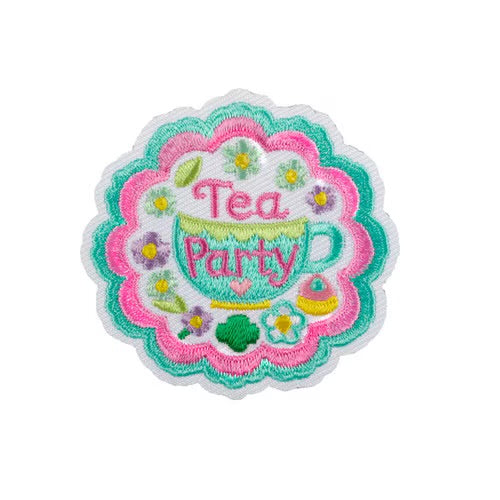 Tea Party Iron-On Patch