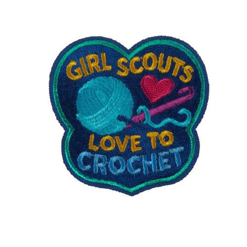 Love to Crochet Heart Iron-On Patch