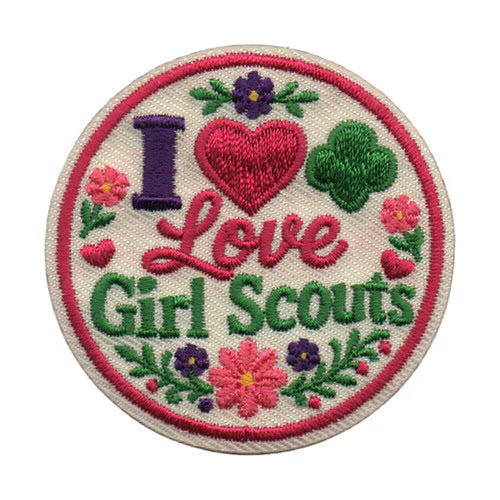 I Love Girl Scouts Iron-On Patch