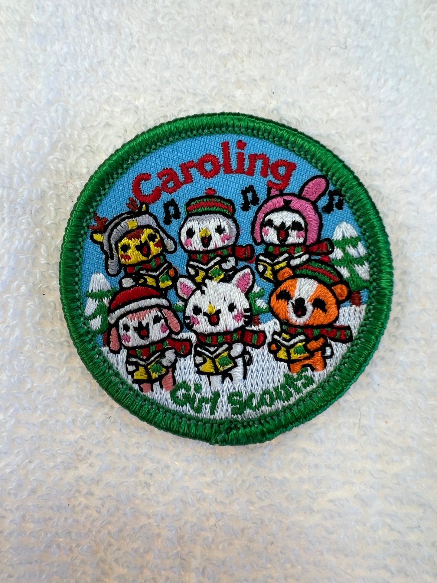 Caroling animals fun patch