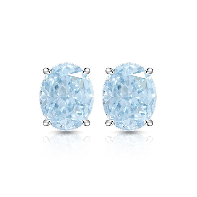 7x9 mm cubic zirconia oval studs