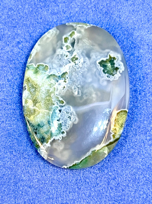 Natural moss agate loose stone