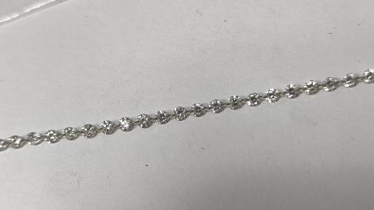 Custom make 18k Rose Gold drilled Natural Diamond tennis necklace
