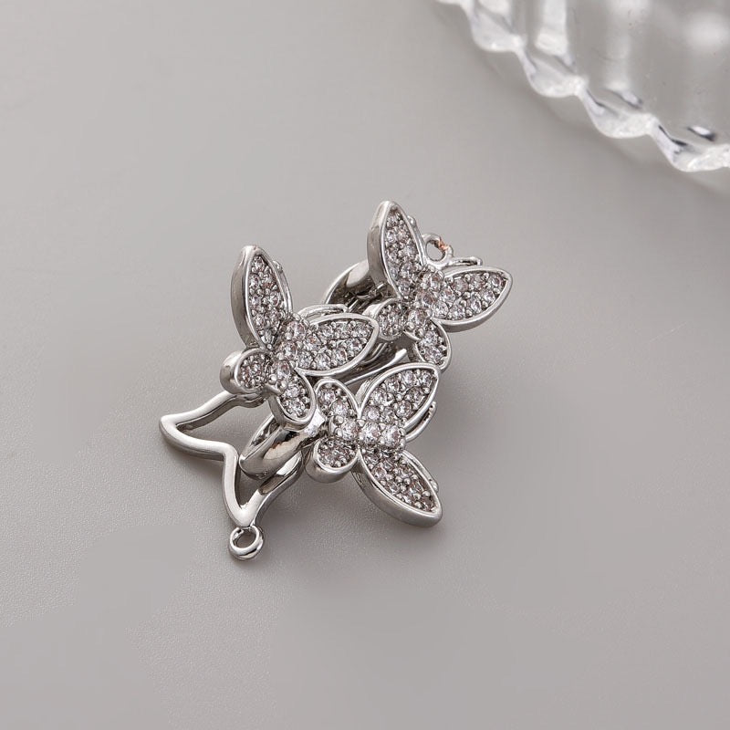 Three butterfly clasp