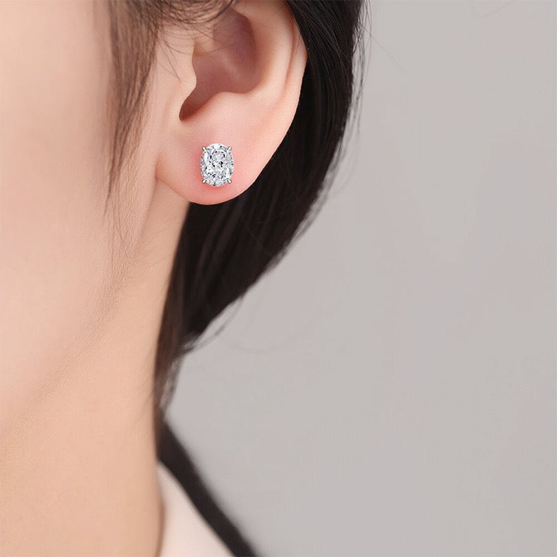 7x9 mm cubic zirconia oval studs