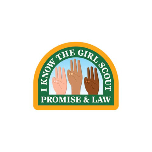 I Know The Girl Scout Promise and Law Sew-On Patch