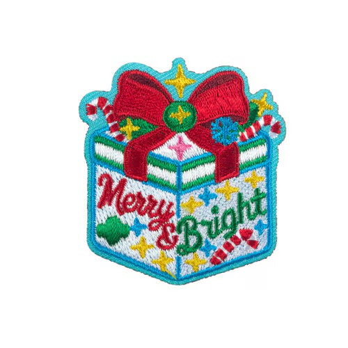 Merry And Bright Iron-On Patch