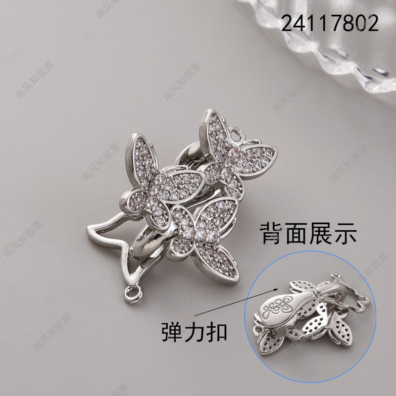 Three butterfly clasp