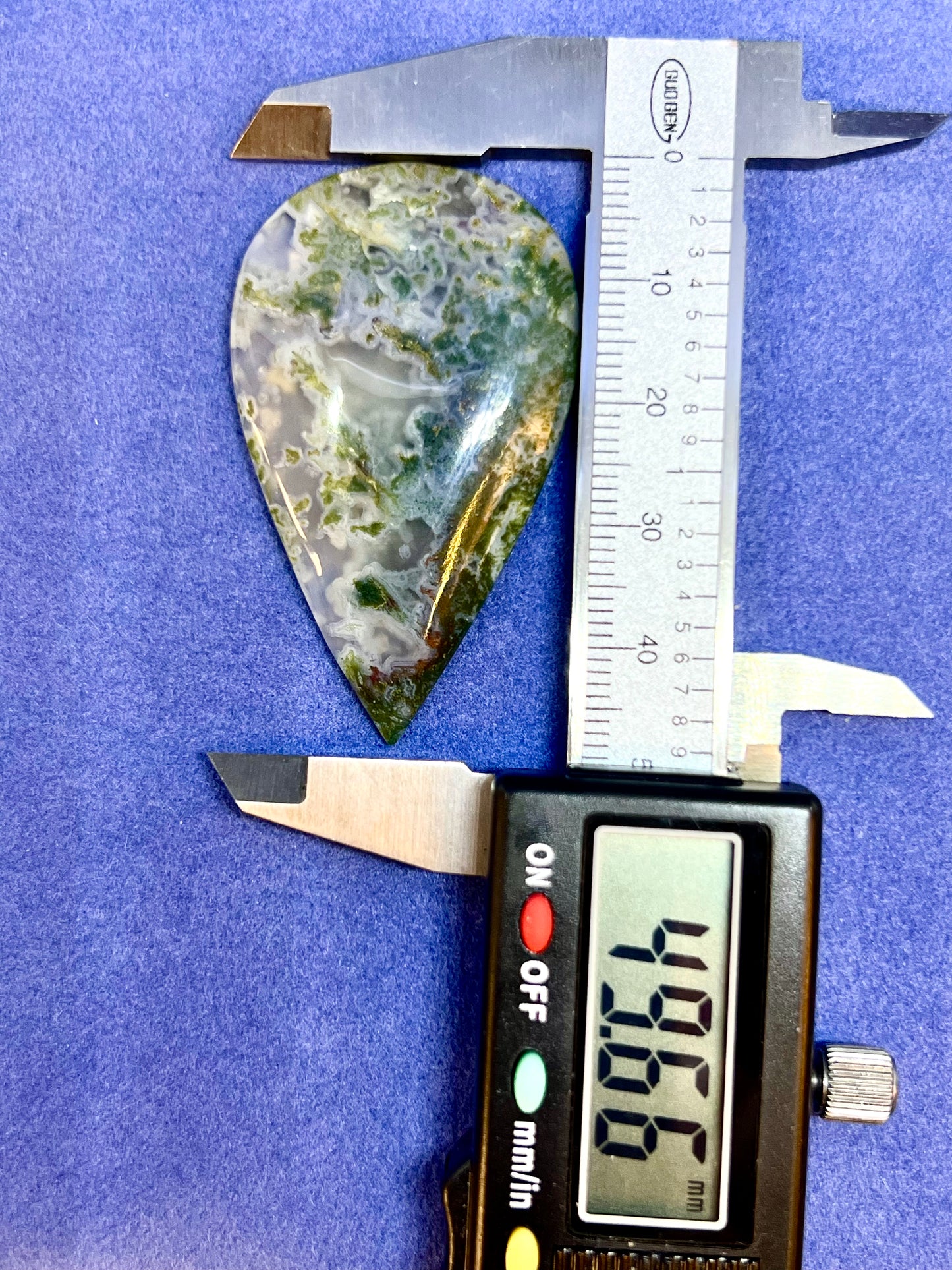 Natural green moss agate