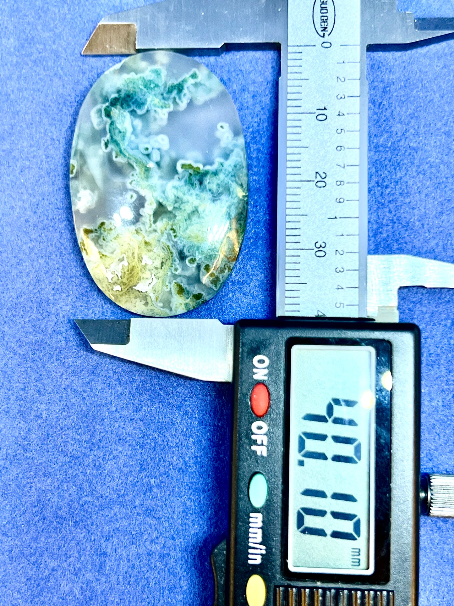 Natural green moss agate