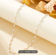 Load image into Gallery viewer, 18k gold plated faux freshwater pearl necklace
