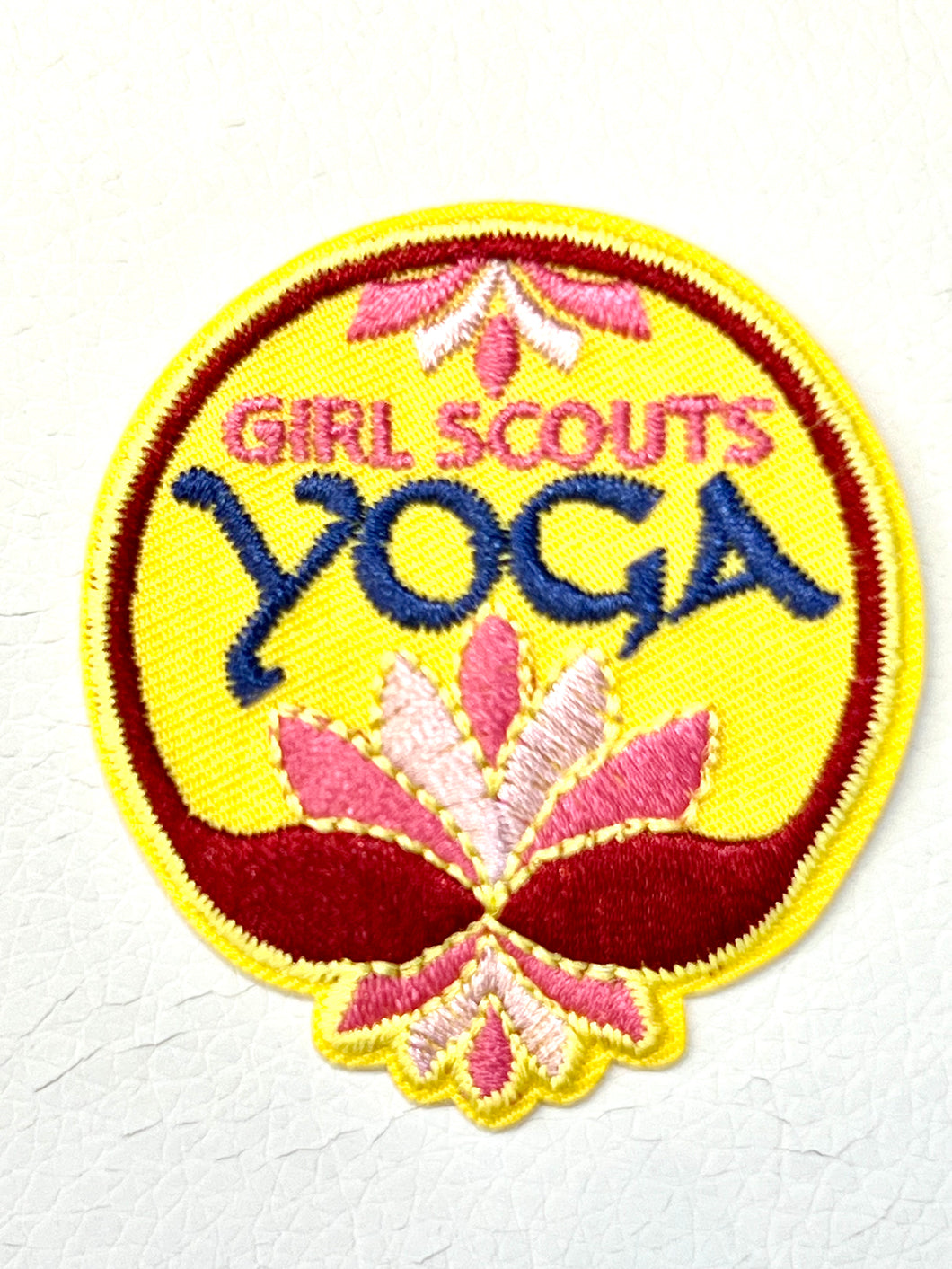 Girl Scouts yoga lotus flower patch