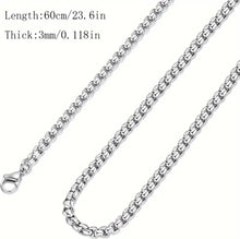 Load image into Gallery viewer, Stainless steel square pearl box chain
