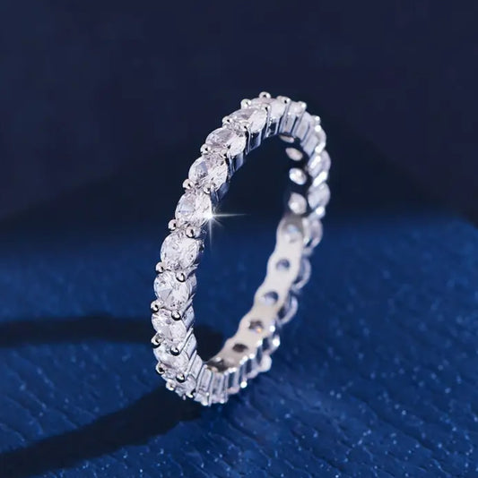 18k gold plated Stackable fun travel safe zircon band