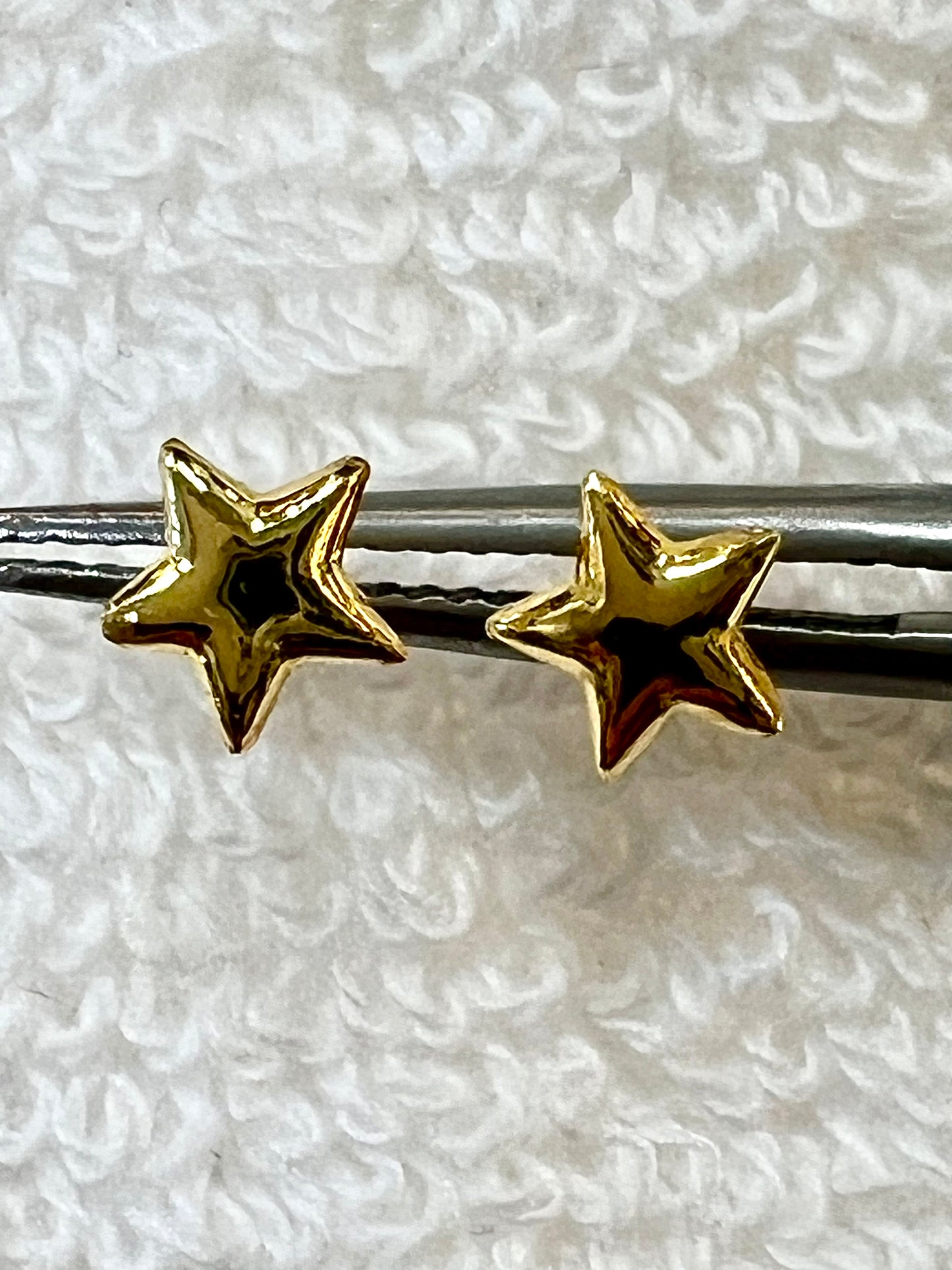 24k gold star earrings custom make
