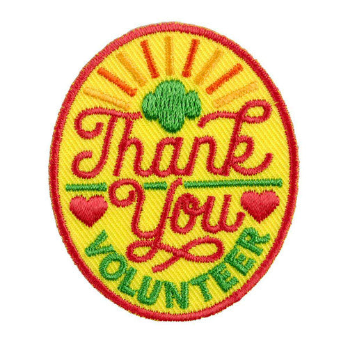 Thank You Volunteer Iron-On Patch
