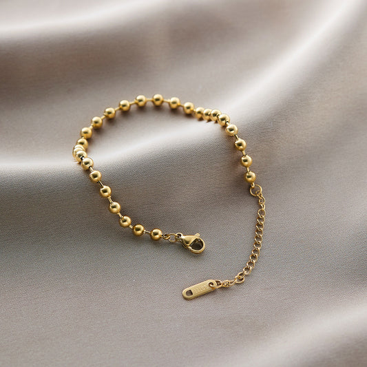 Gold plated ball bracelet