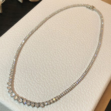 Load image into Gallery viewer, Graduated 3-5mm cubic zirconia tennis necklace
