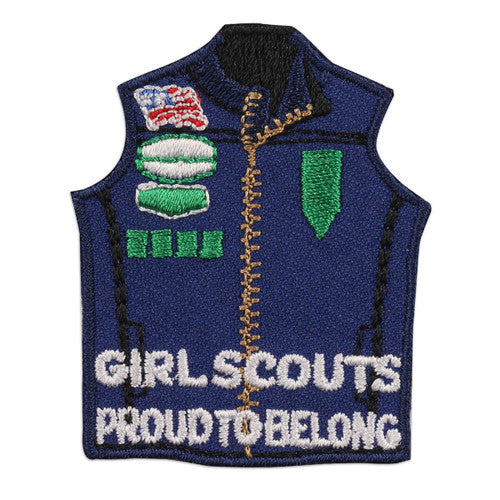 Adult Vest with Insignia Iron-On Patch