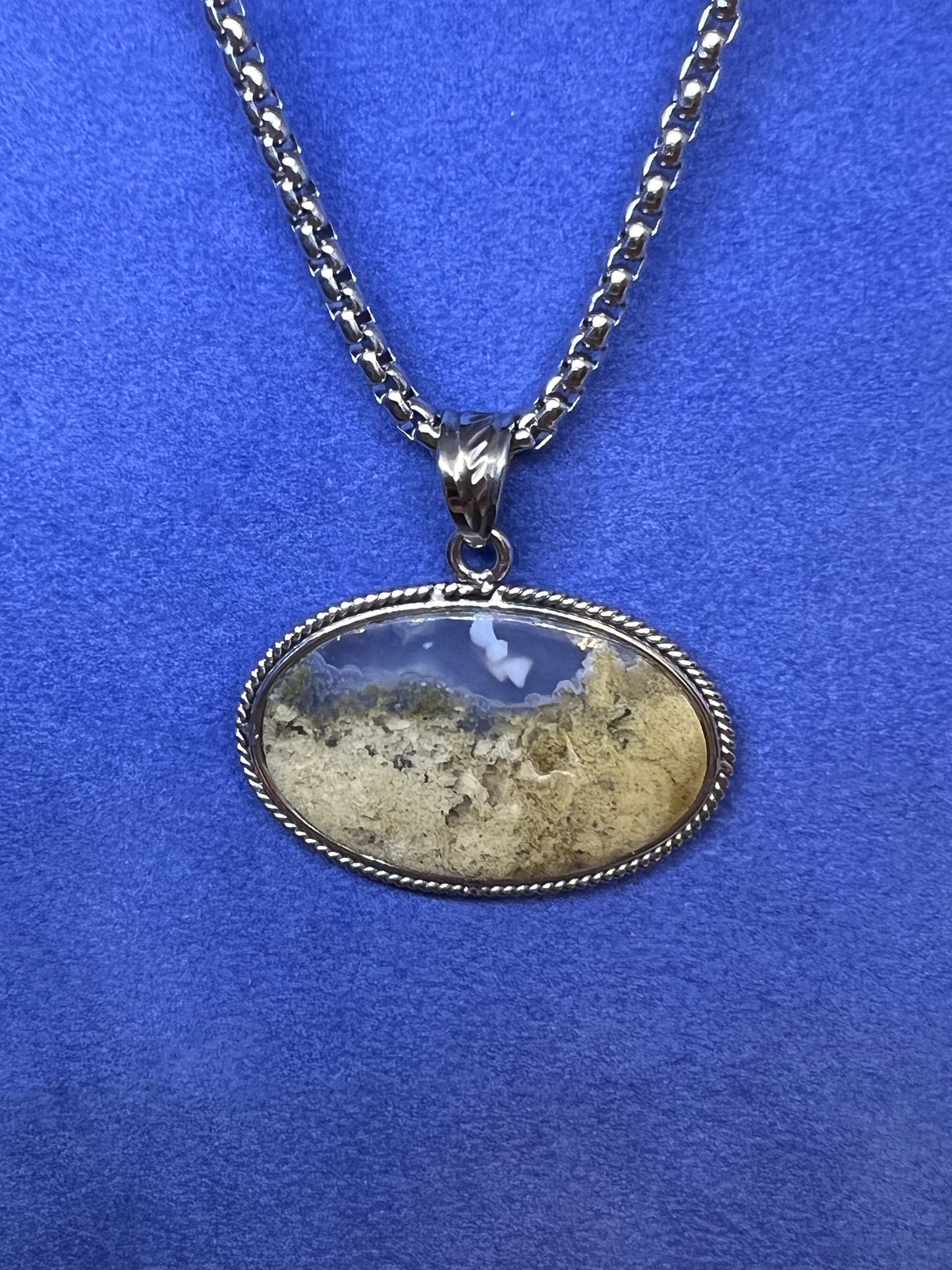 Natural Moss Agate Pendant