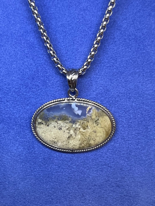Natural Moss Agate Pendant