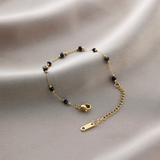 Black crystal floating bracelets