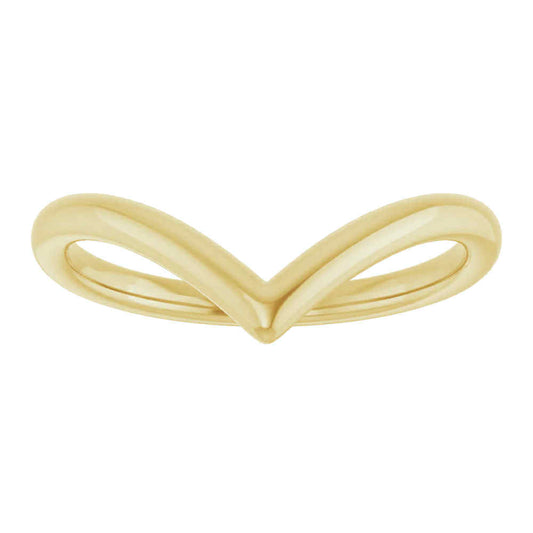 14 karat yellow gold pointed  contour band
