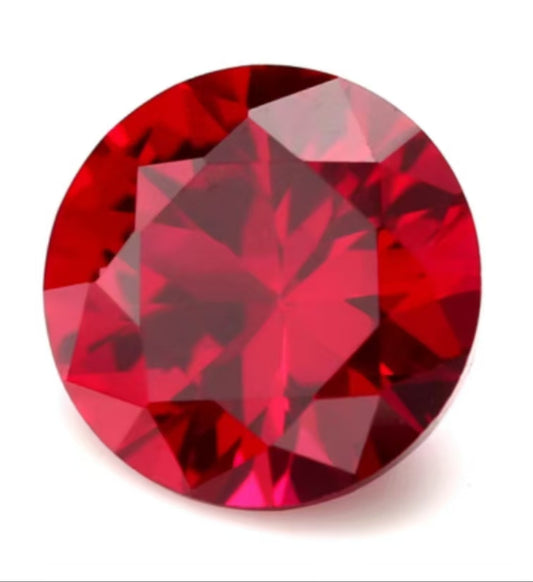 8mm lab grown Ruby round shape