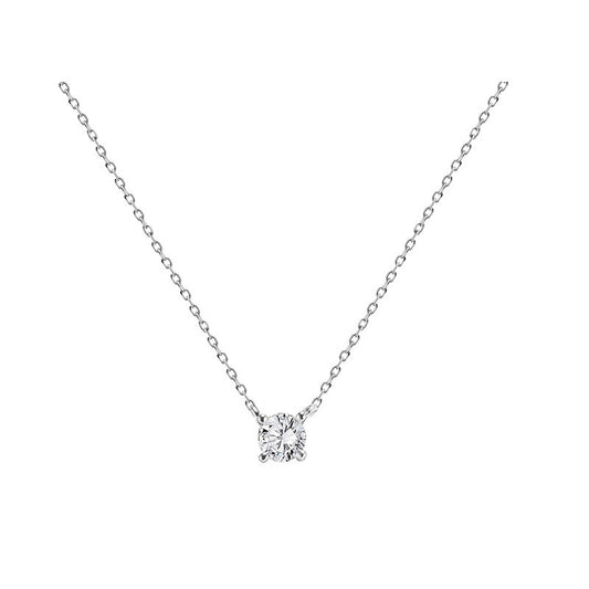 Cubic zirconia Titanium steel chain necklace