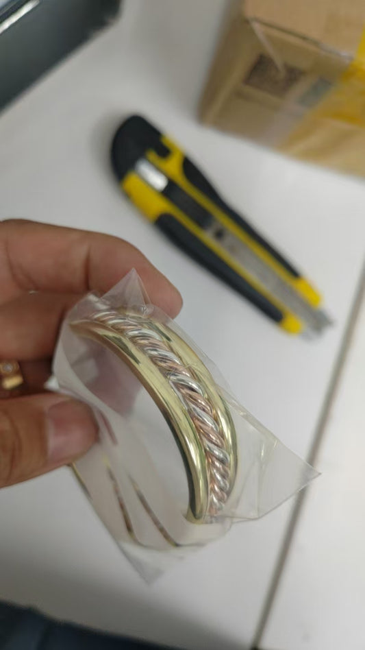 Custom make sterling silver , copper and brass cuff