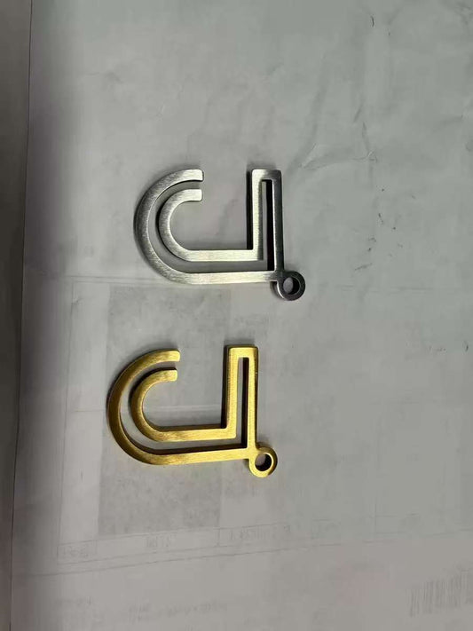 Custom make stainless steel hat clip .