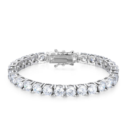Cubic zirconia tennis bracelet platinum plated