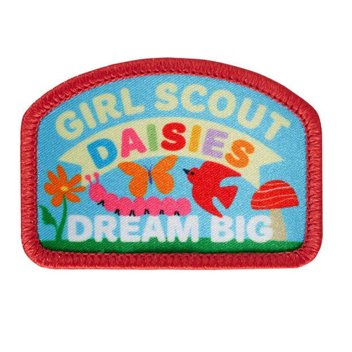 daisies dream big sew on patch