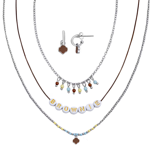 Brownie Necklace and Earrings Set