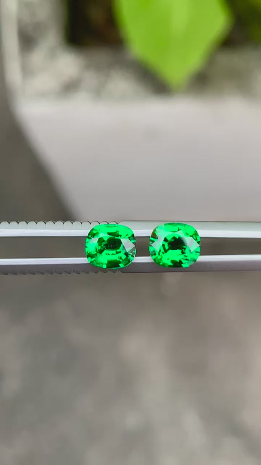 Rare pair Tsavorite from Tanzania