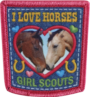 i love horses sew on patch