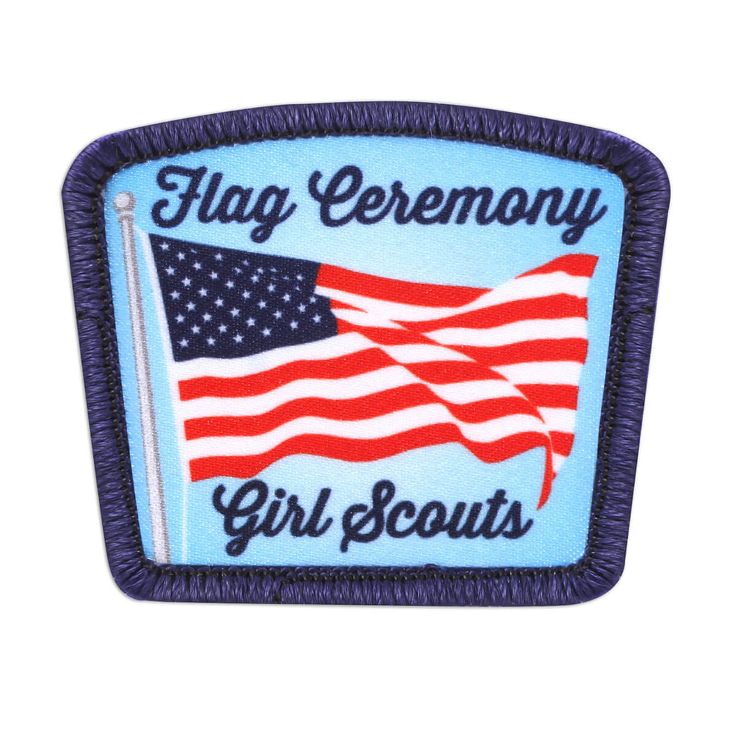girl scout flag ceremony sew on patch