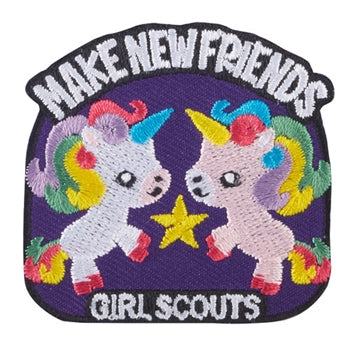 make new friends unicorns fun patch