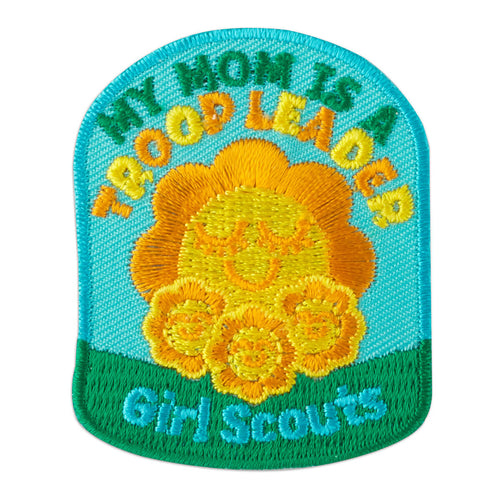 my mom is a troop leader iron on patch
