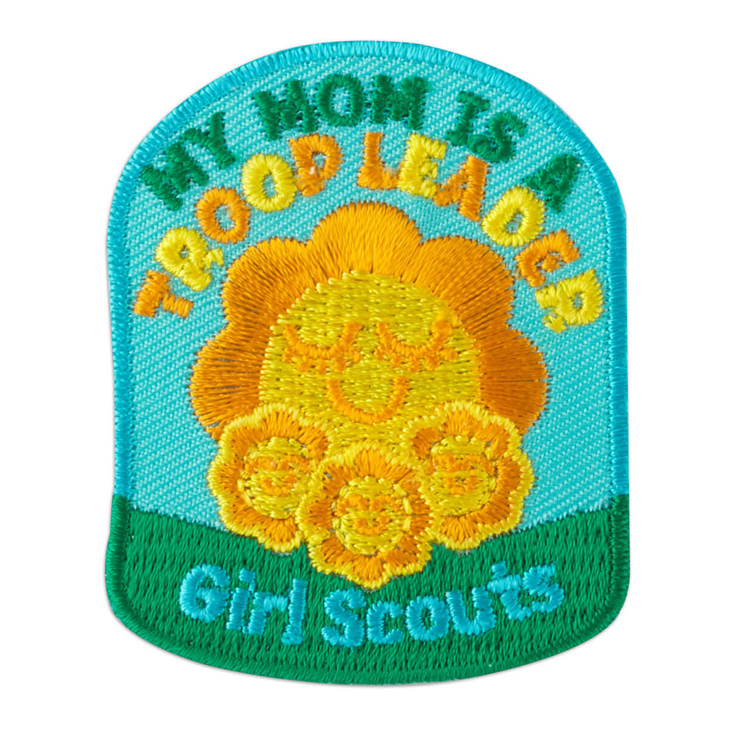 my mom is a troop leader iron on patch
