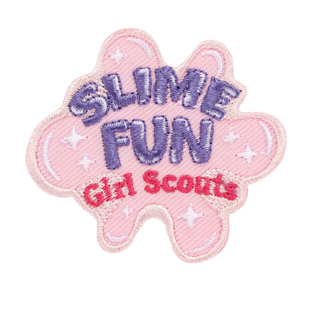 girl scouts slime fun iron on patch