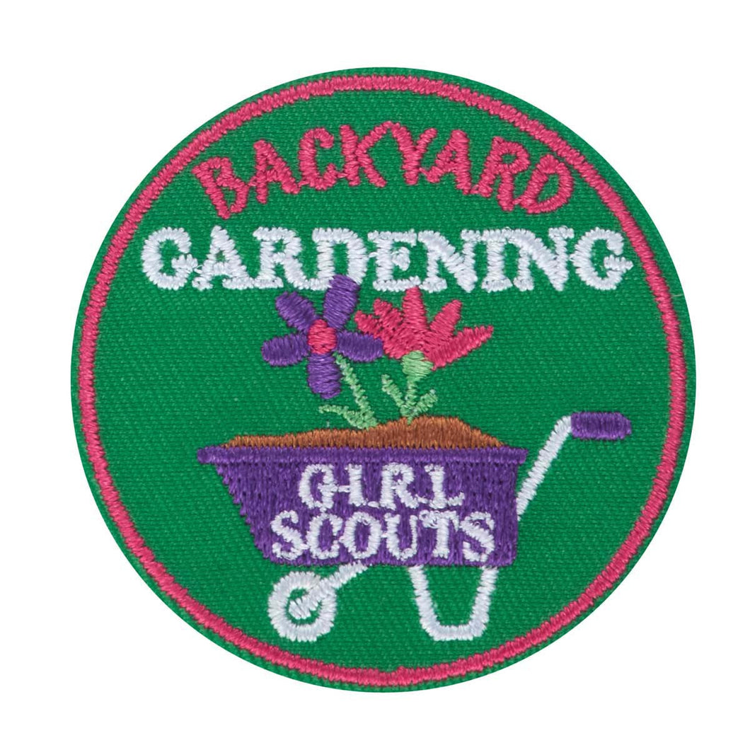 backyard gardening fun iron on patch