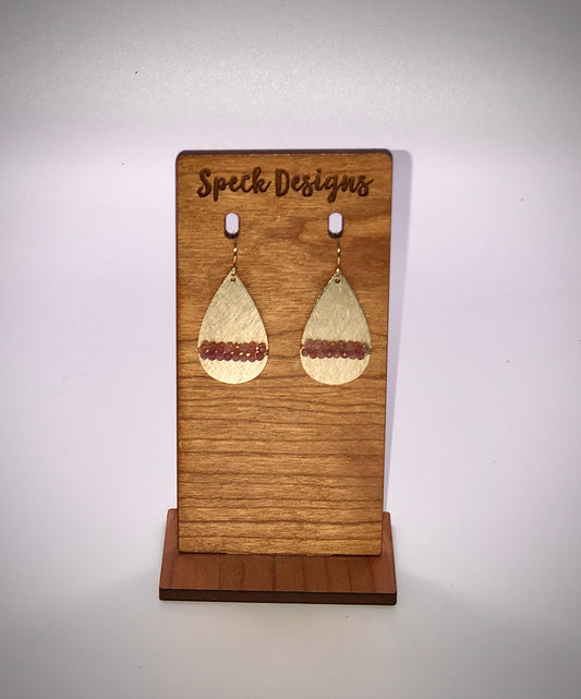 Tear Shape Wire Wrap Stone Earrings