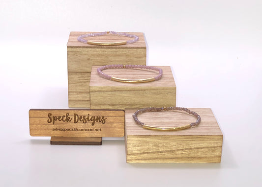 Natural stone bracelets with bar