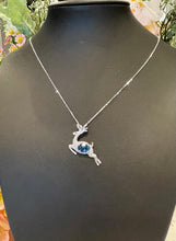 Load image into Gallery viewer, Topaz Jumping Deer Pendant/Necklace
