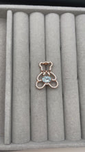 Load and play video in Gallery viewer, Cute Bear Brooch/ Rose gold Topaz Brooch
