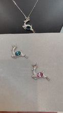 Load and play video in Gallery viewer, Topaz Jumping Deer Pendant/Necklace
