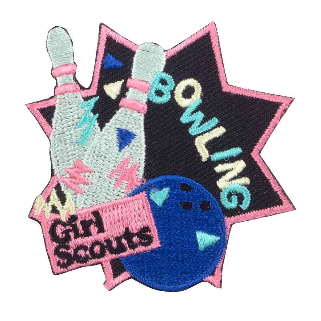bowling pins iron on patch